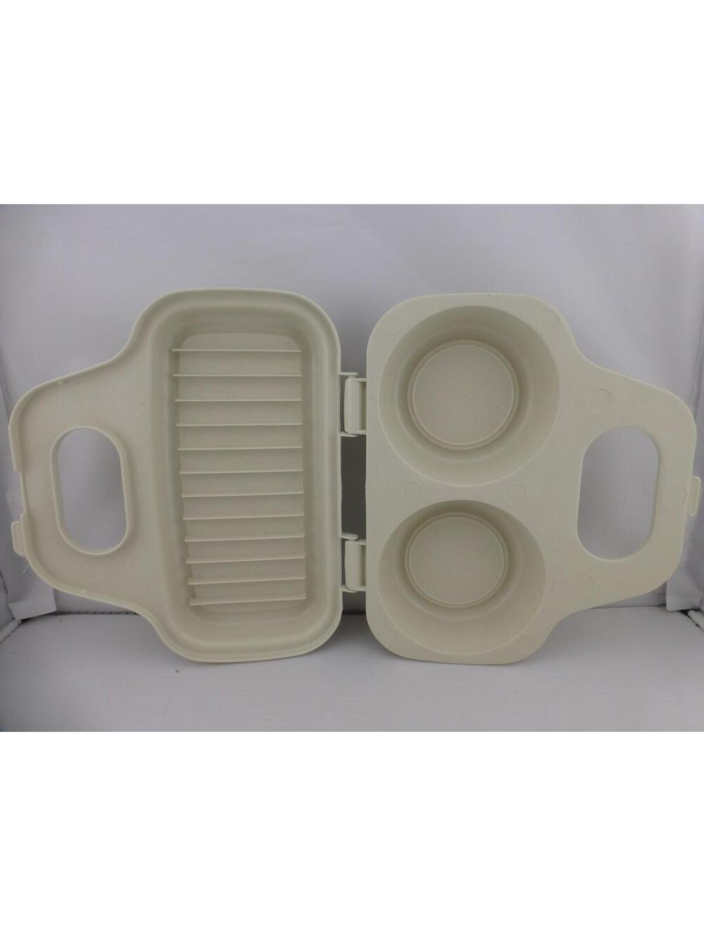 Miracle Ware Progressive International 2-Egg Microwave Poacher Cream Plastic P1